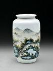A Landscape Vase by 
																	 Wang Pingsun